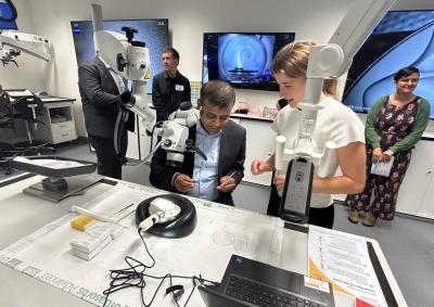 APS staff at Cochlear headquarters learning about the medical devices.