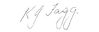 The signature of Kathryn Fagg