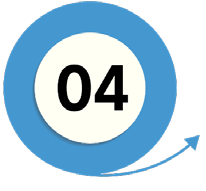 The number 4 in bold black text, sitting on a white circle, surrounded by an aqua circle, denoting that this is Task 4