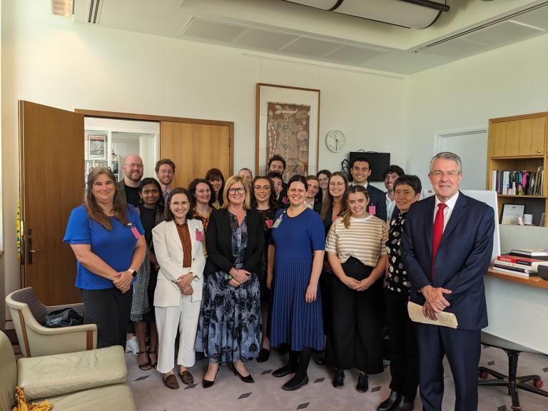 Members of the Administrative Review Taskforce: Attorney-General, Mark Dreyfus KC MP & Secretary of the Attorney-General’s, Katherine Jones PSM, Kimberley Williams, Andrew Loomes, Avanthi Raju, David Haines, Sarah Charak, Lucy McAuliffe, Joanna Virtue, Katherine Jones PSM, Susan Dudley, Meretta Kristiansen, Alec Towers-Fewtrell, Matthew Traeger, Sara Samios, Patrick Gleadhill, Ruby Schutz, Hannah Moon, Lauren Gradwell, James Holley, Thomas Wynn Elaine Tse & Mark Dreyfus KC MP.