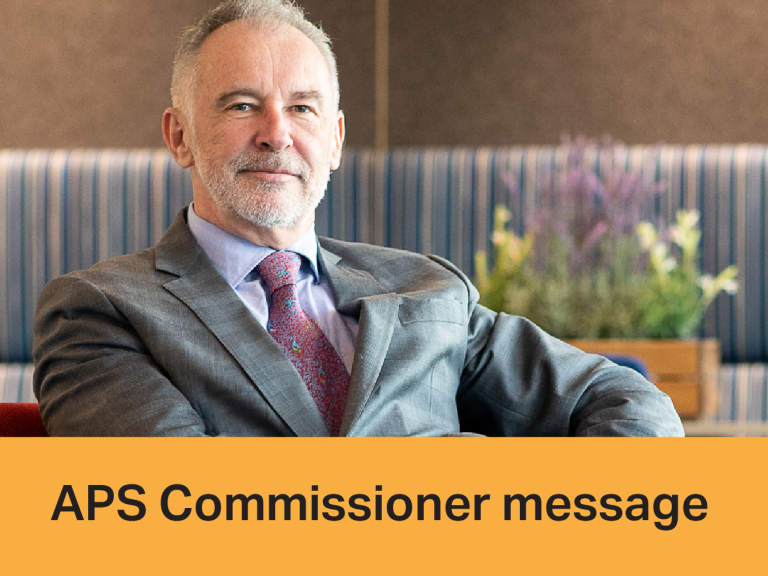 APS Commissioner message, portrait of Dr. Gordon de Brouwer PSM.