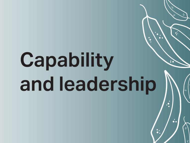 capability and leadership