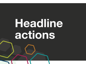 Headline actions